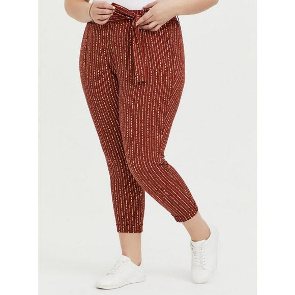 Torrid Pull On Taper Stretch Crepe Pants Burnt Orange Size 4X - Picture 1 of 11